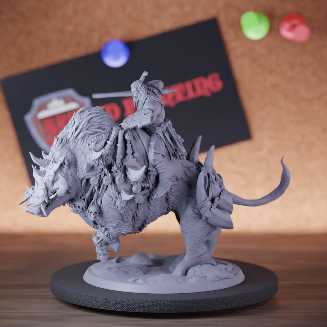 Orc 5e | DnD Orc Boar Rider Miniature