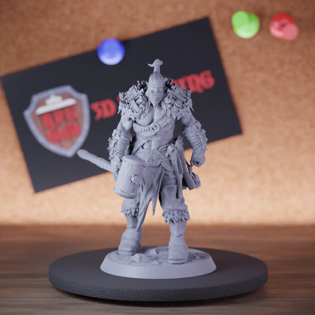 Orc 5e | DnD Orc Guard Warrior Hammer Miniature