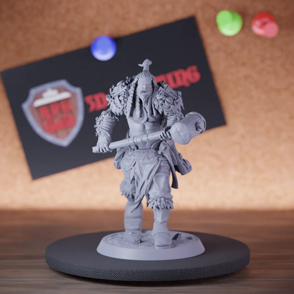 Orc 5e | DnD Orc Defender Hammer Miniature