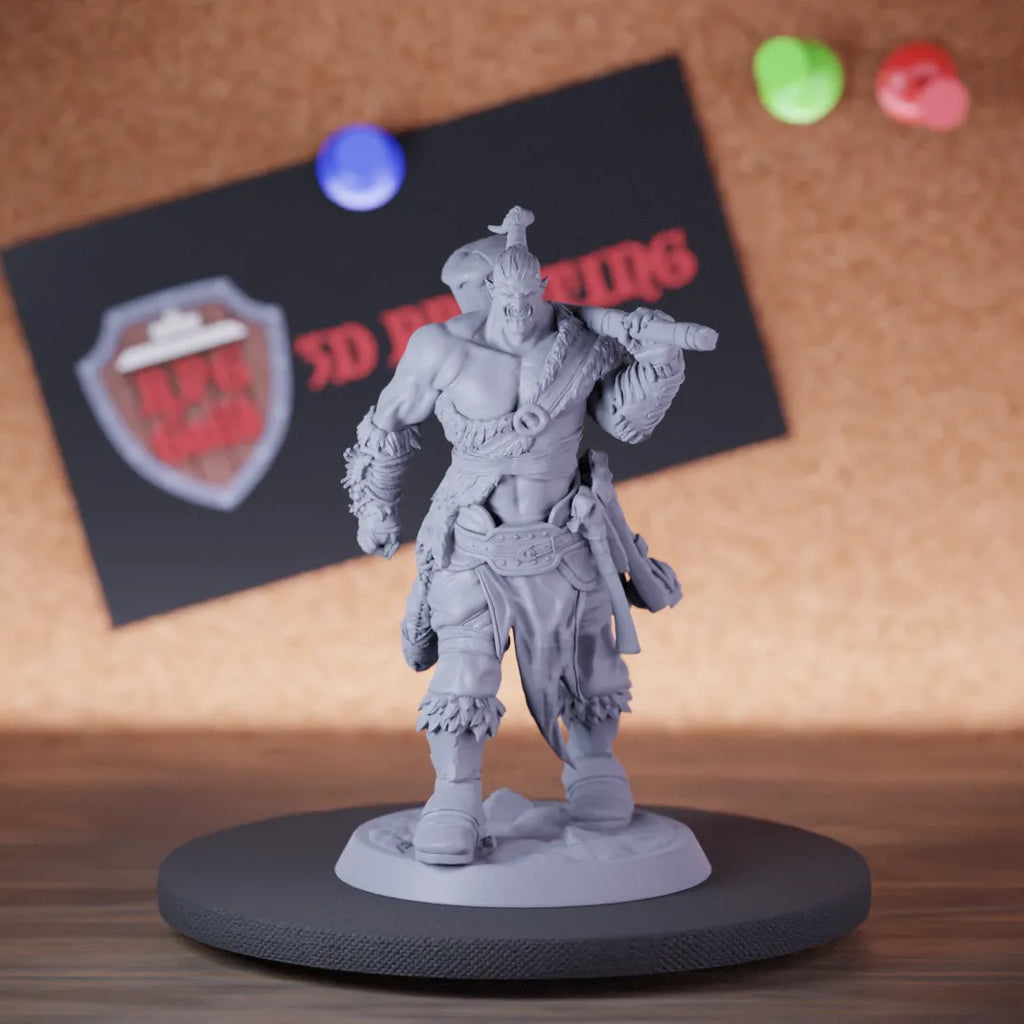 Orc 5e | DnD Orc Barbarian Hammer Miniature