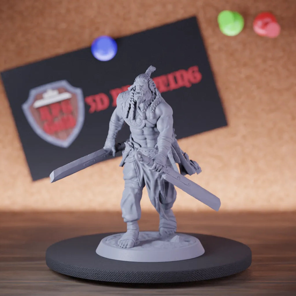 Orc 5e | DnD Orc Soldier Double Sword Miniature