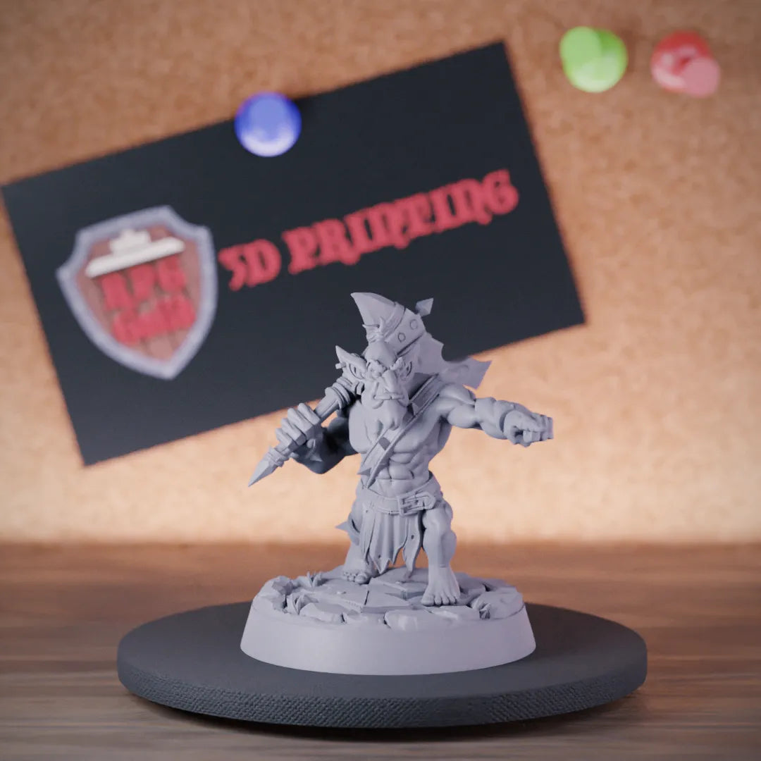 Orc 5e | DnD Baby Orc Battleaxe Miniature