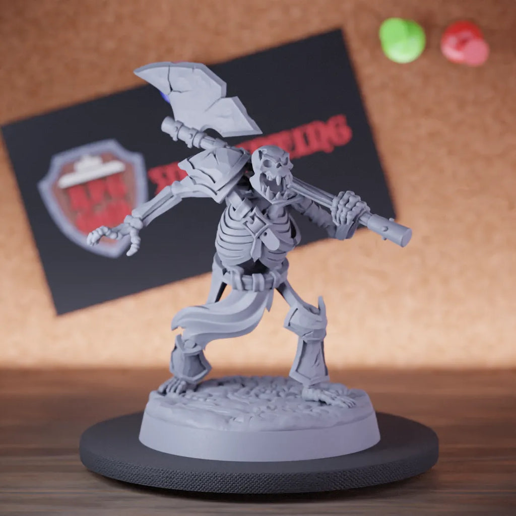 Orc 5e | DnD Orc Skeleton Warrior Battleaxe Miniature