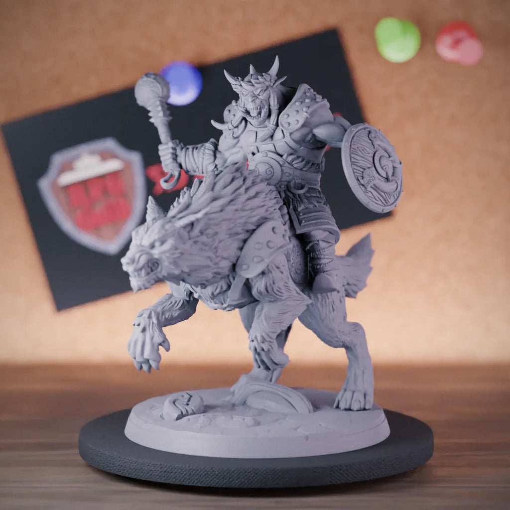Orc 5e | DnD Orc Wolf Rider Miniature