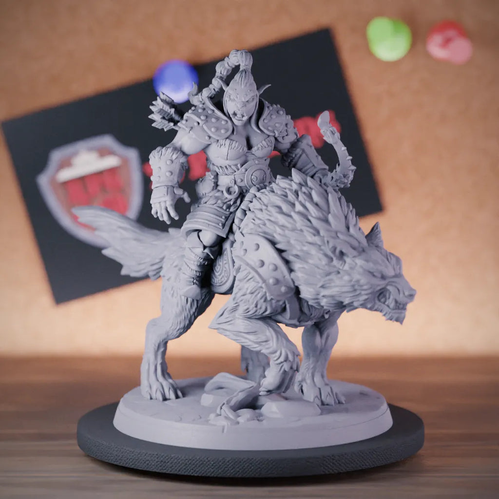 Orc 5e | DnD Female Orc Rider Ranger Miniature