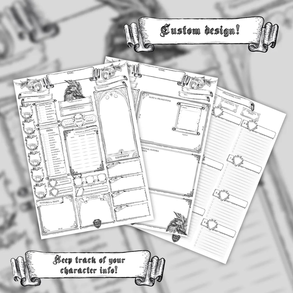 Printable DnD 5e Character Sheet PDF - Paladin | RPG Guild