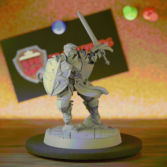 Paladin 5e | DnD Human Oath Conquest Paladin Miniature