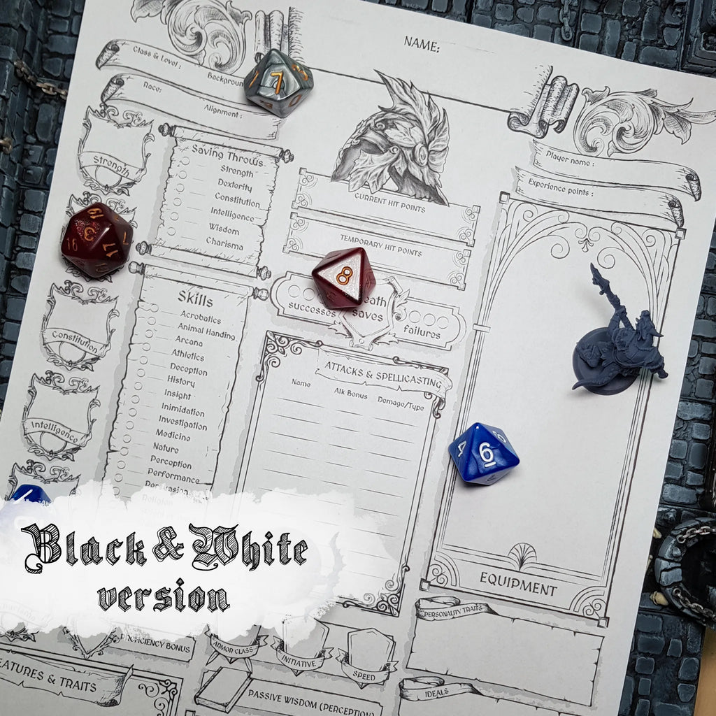 Printable DnD 5e Character Sheet PDF - Paladin | RPG Guild