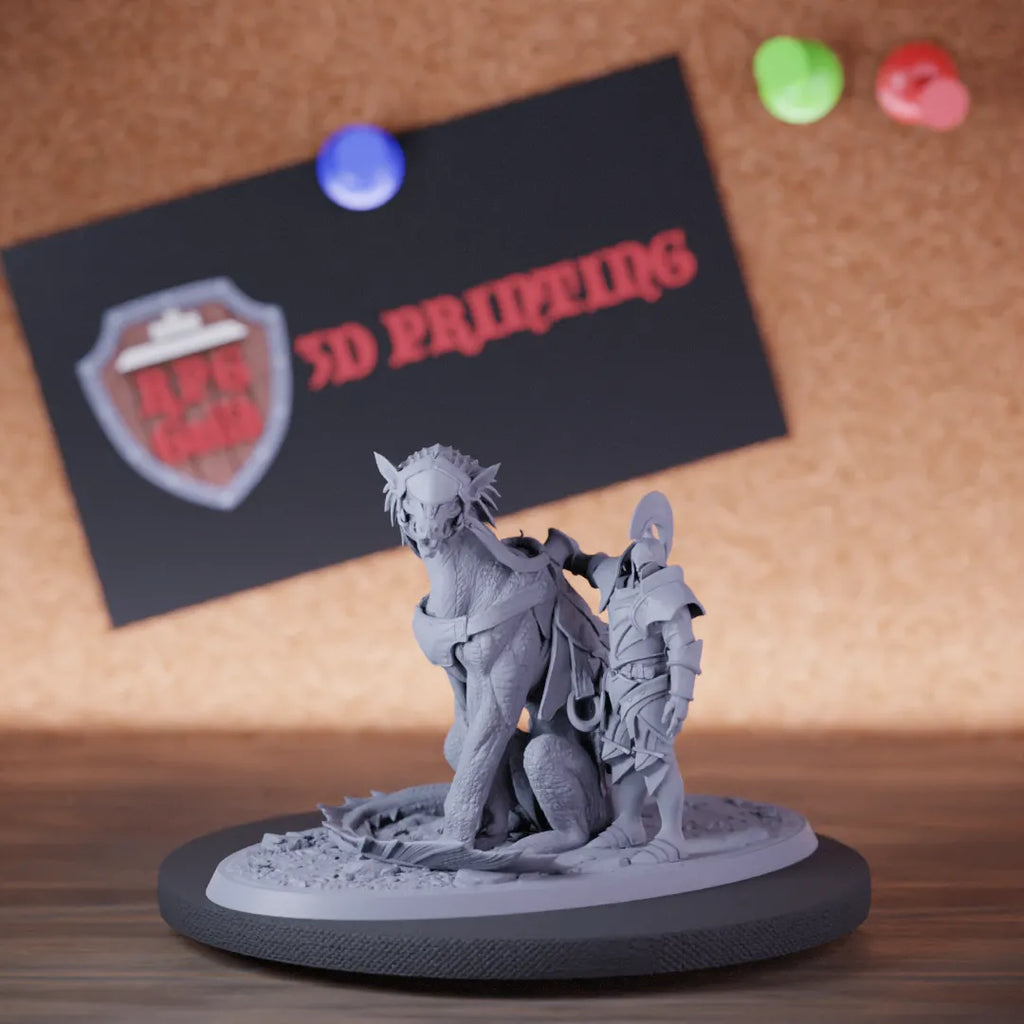 Paladin 5e | DnD Paladin Defender Sitting Panthera Miniature