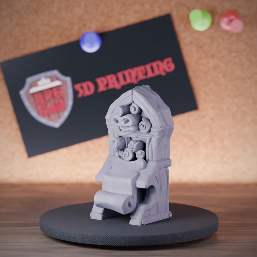 Terrain 5e | DnD Parchments Shelf Furniture Miniature