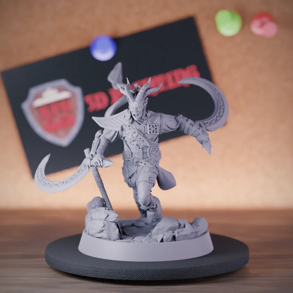 Tiefling 5e | DnD Tiefling Battlemaster Fighter Miniature
