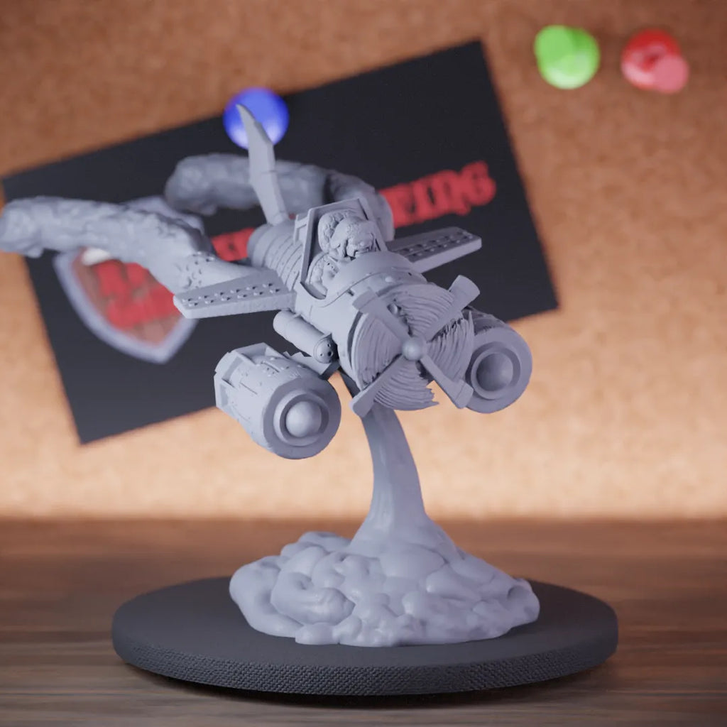 Dwarf 5e | Dwarf Artificer Plane Pilot Miniature