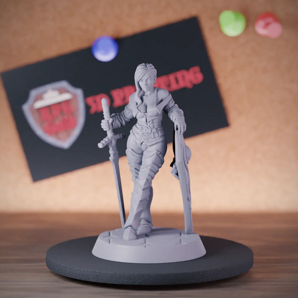 Fighter 5e | DnD Fighter Female Knight Miniature