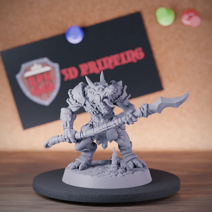 Kobold 5e | DnD Kobold Fighter Spearman Miniature