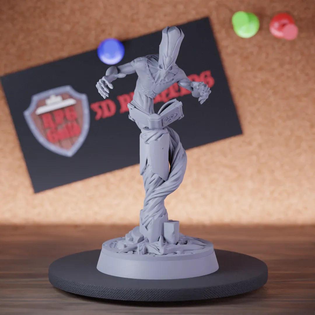 Highly detailed warlock priest aberration miniature of Priest, perfect for DnD 5e encounters, fantasy tabletop RPG campaigns, painting and display.