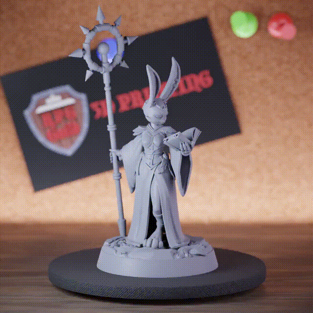 Kaninchenvolk 5e | DnD Harengon Rabbitfolk Kleriker Miniatur 