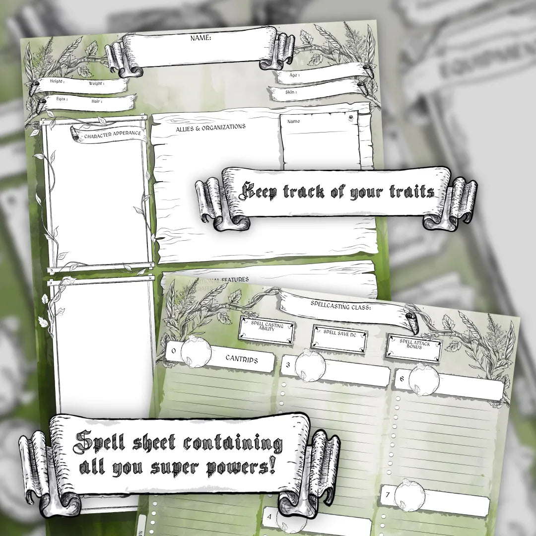 One Dnd Ranger Pdf Printable DnD Character Sheet 5e PDF - Ranger | RPG Guild – DnD ...