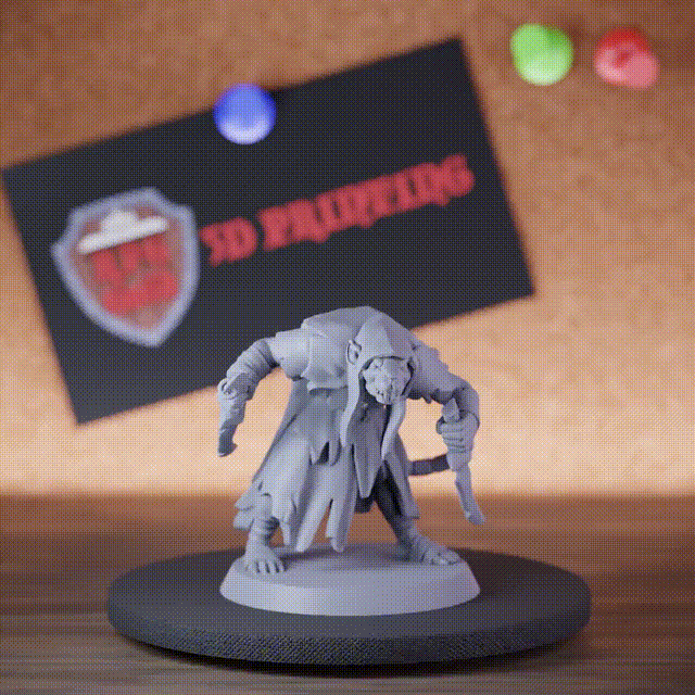 Ratmen 5e | DnD Bandit Cultist Ratmen Miniature