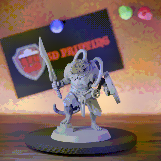 Ratmen 5e | DnD Toxic Lab  Fighter Miniature