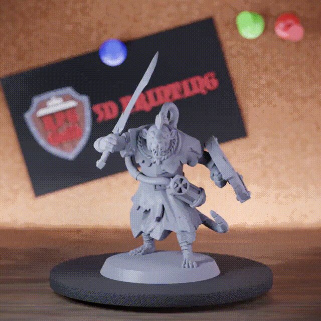 Rattenmenschen 5e | DnD Giftige Rattenmenschen-Banditenminiatur 
