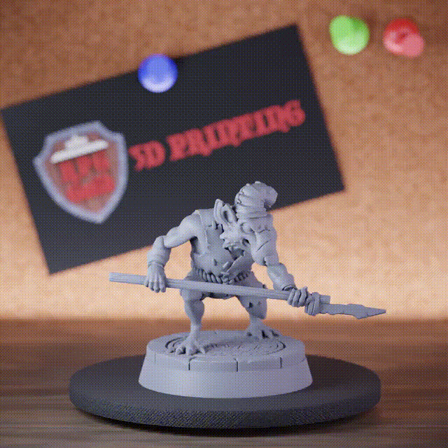 Rattenmenschen 5e | DnD Scout Rattenmenschen Speerkämpfer Miniatur