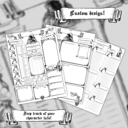 Printable DnD Character Sheet 5e | Rogue