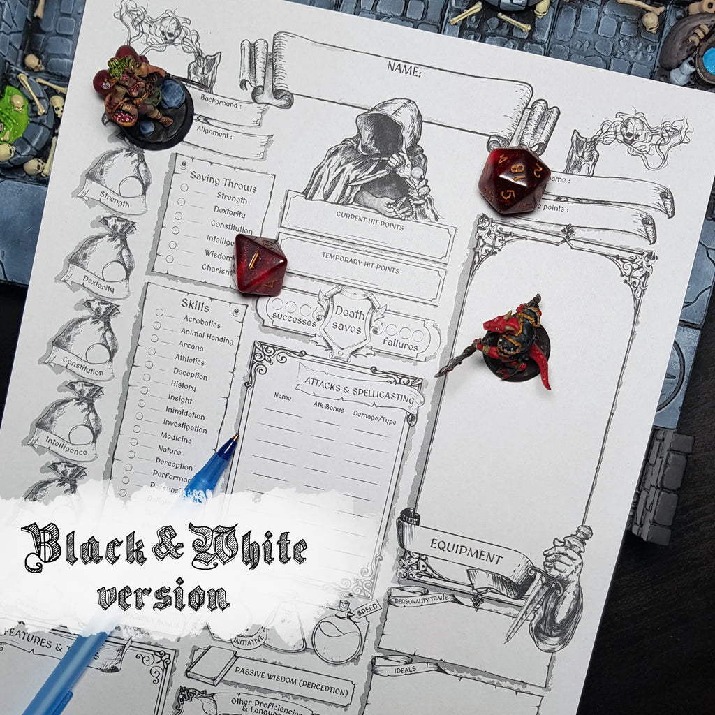 Printable DnD Character Sheet 5e | Rogue