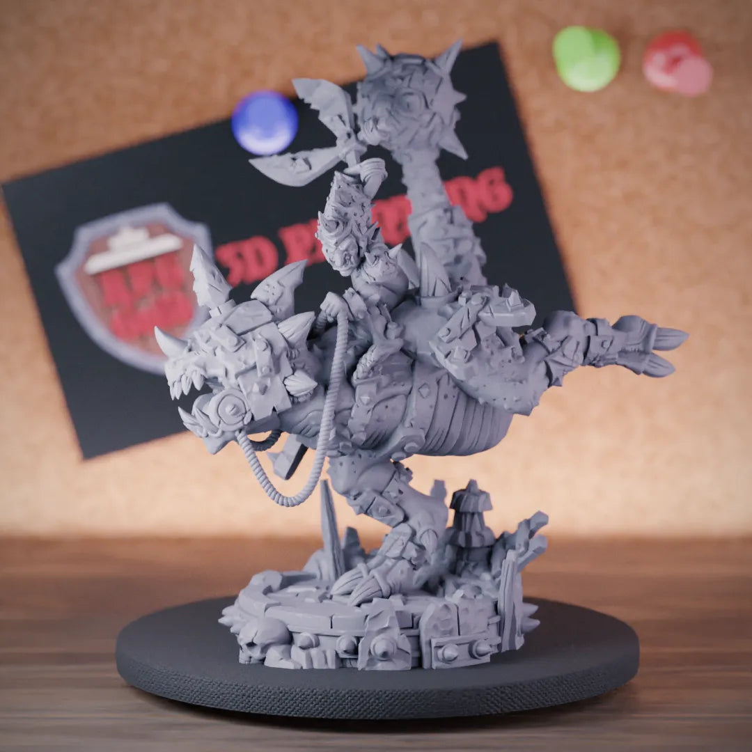 Goblin 5e | DnD Goblin Dinosaur Rider Miniature
