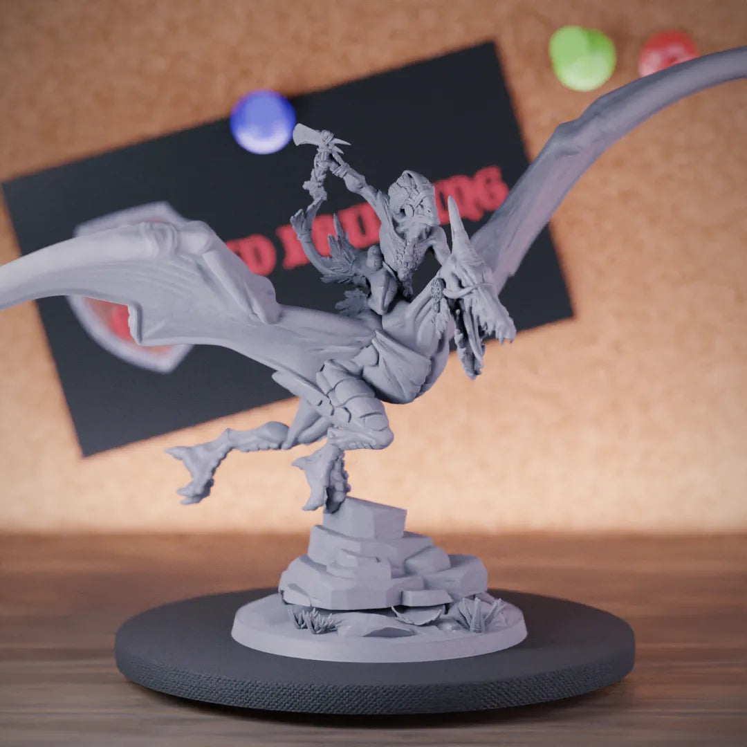 Lizardfolk 5e | DnD Pterodactyl Rider Miniature