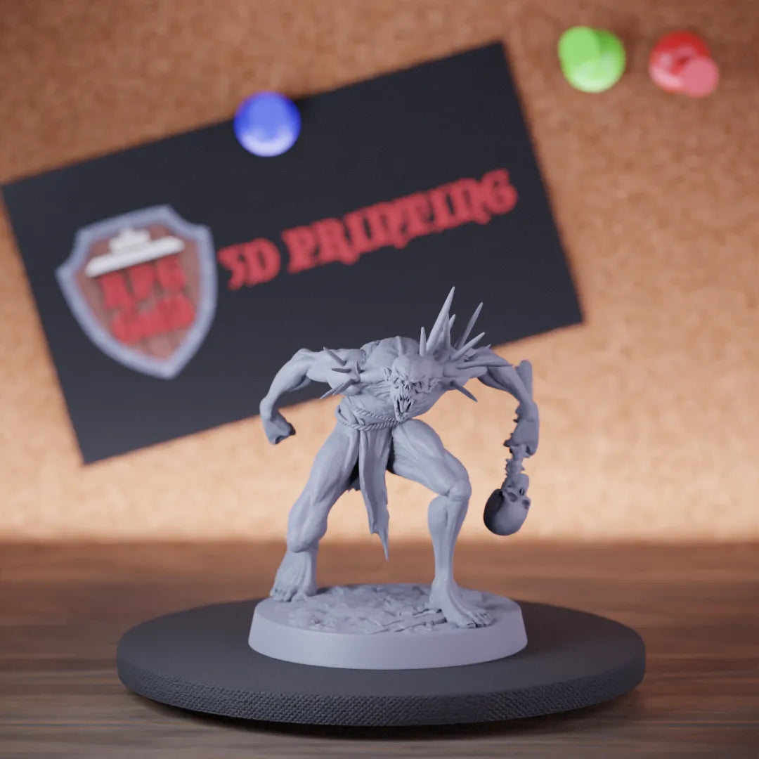 Highly detailed zombie savage ghoul angry miniature of SavageGhoul, perfect for DnD 5e encounters, fantasy tabletop RPG campaigns, painting and display.