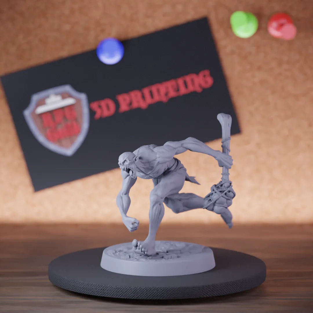 Highly detailed zombie elite savage ghoul miniature of SavageGhoul, perfect for DnD 5e encounters, fantasy tabletop RPG campaigns, painting and display.
