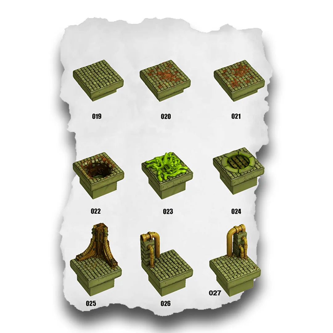 DnD Terrain Tiles | Modular Toxic Sewer Dungeon #3