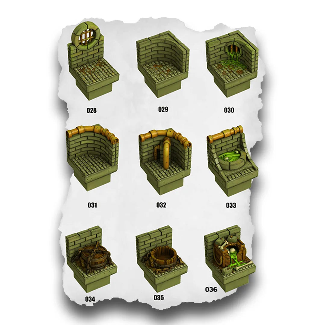 DnD Terrain Tiles | Modular Toxic Sewer Dungeon #4