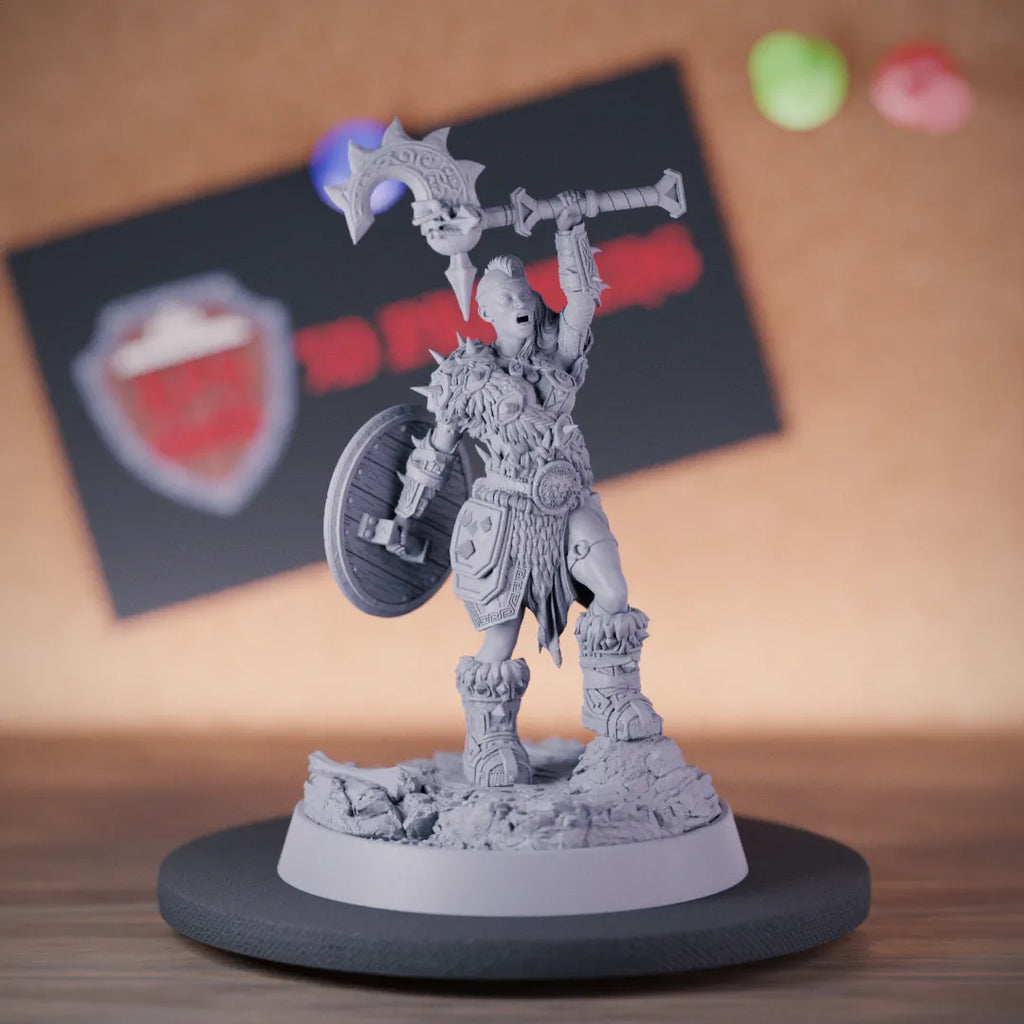 Barbarian 5e | DnD Barbarian Female Battlerager Miniature
