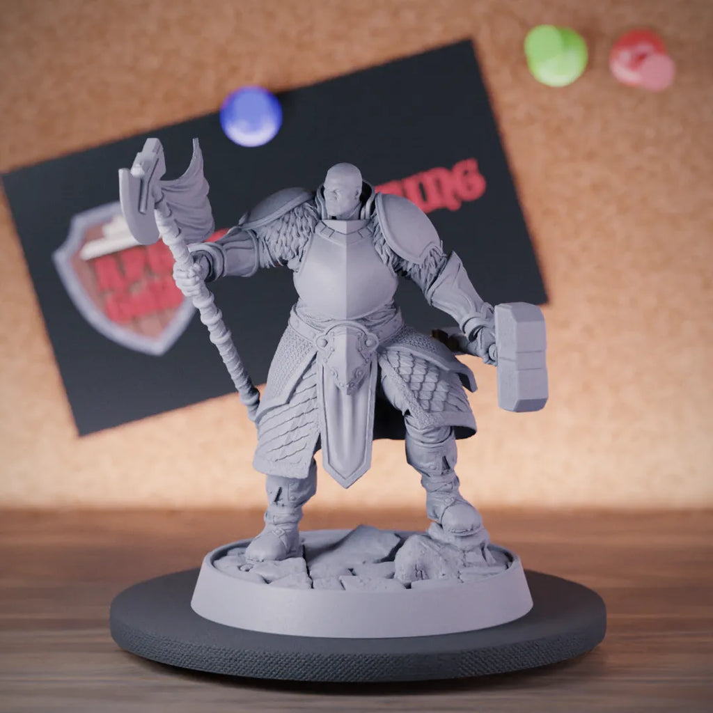 Knight 5e | DnD Knight Armored Fighter Hammer Miniature 
