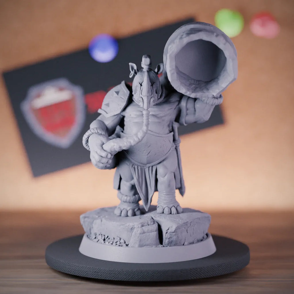 Rhinofolk 5e | DnD Rhinofolk Bard Soldier Miniature