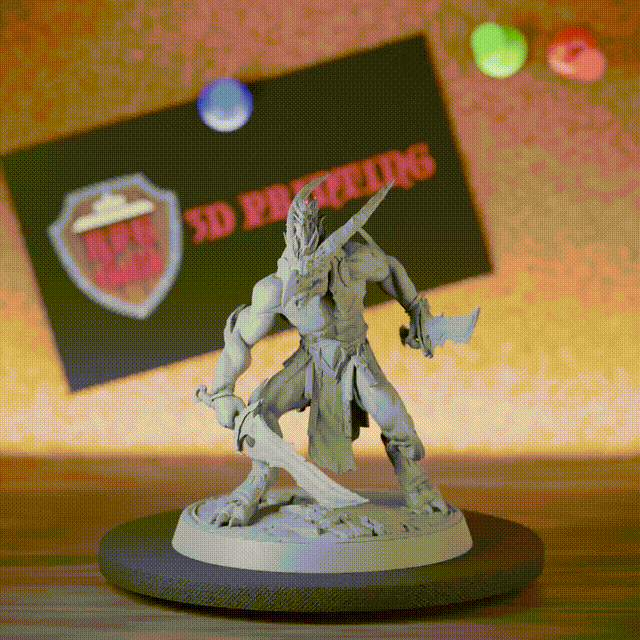 Dämon 5e | DnD Infanterie Skorath Doppelschwert Miniatur