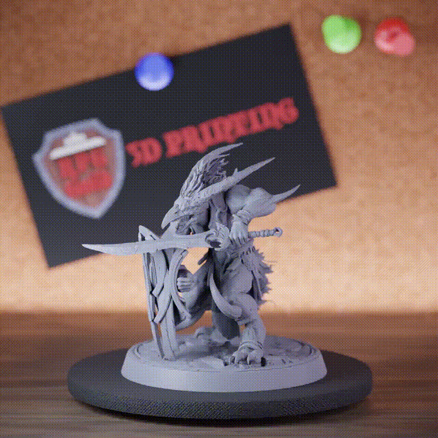 Demon 5e | DnD Infantry Shield Sword Demon Miniature