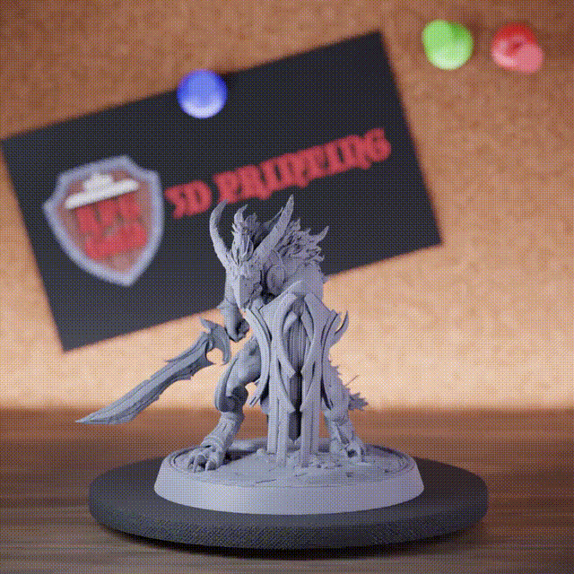 Dämon 5e | DnD Dämoneninfanterie Turm Schild Schwert Miniatur
