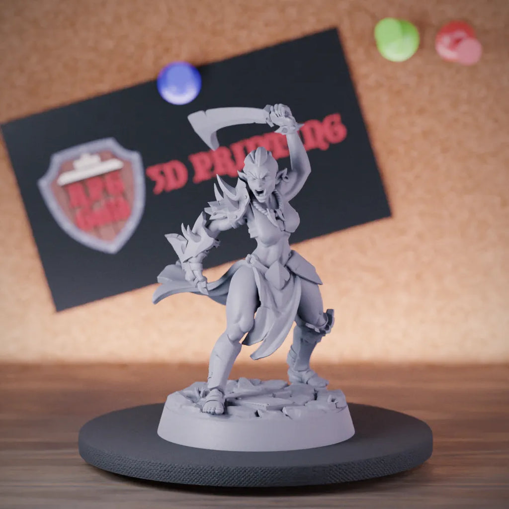 Half Orc 5e | DnD Female Half Orc Berserker Miniature