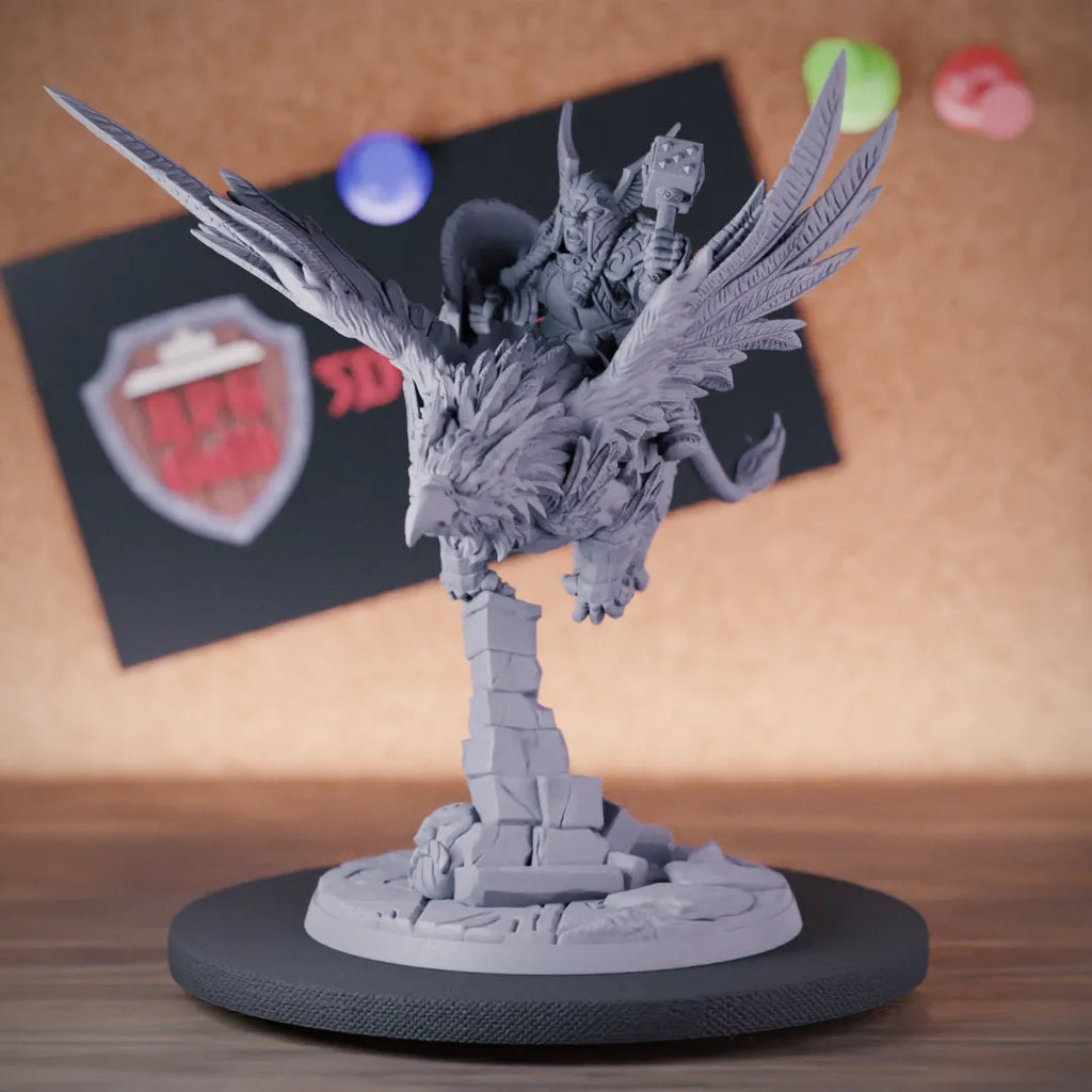 Dwarf 5e | DnD Dwarf Fighter Gryphon Rider Miniature