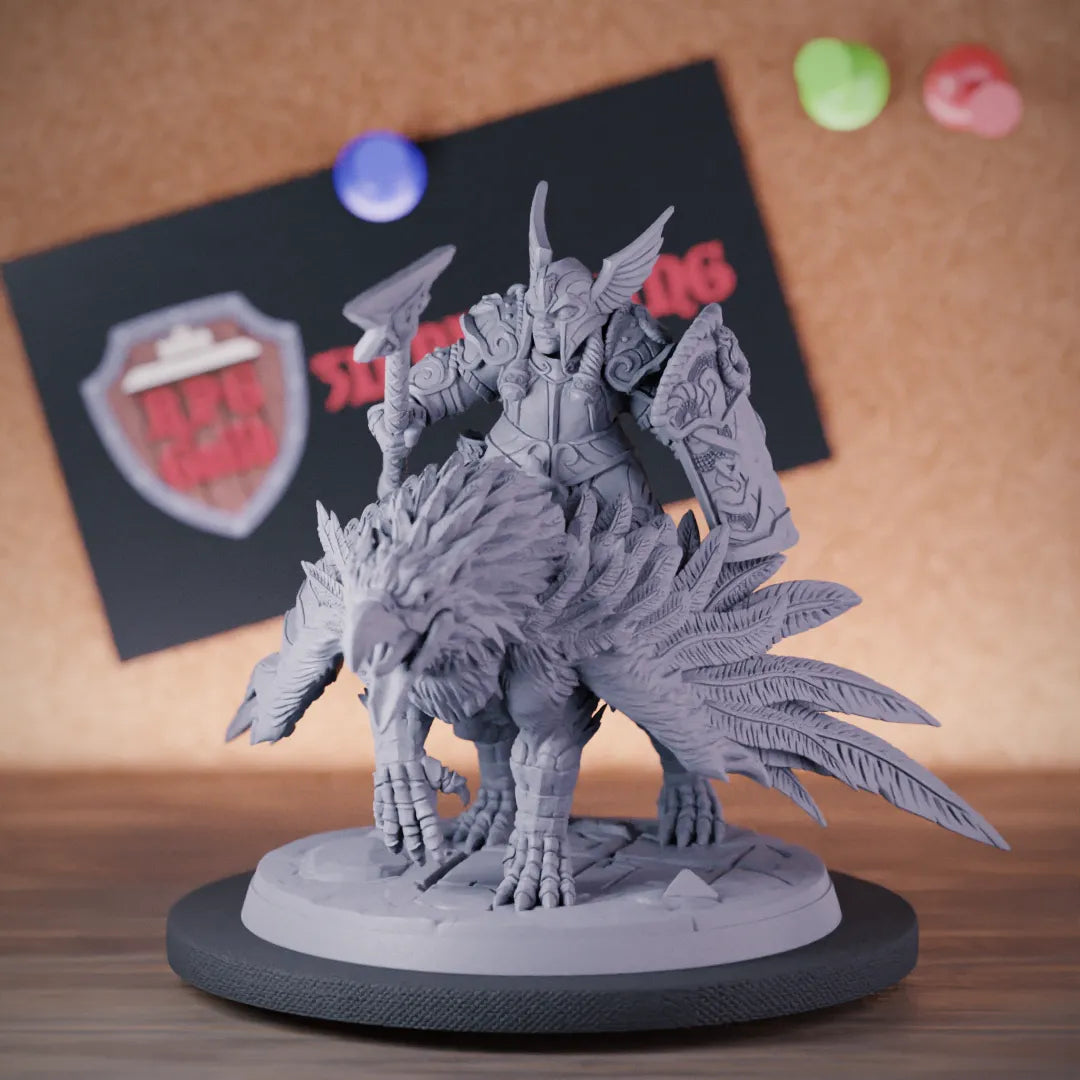 Dwarf 5e | DnD Female Dwarf Gryphon Rider Miniature