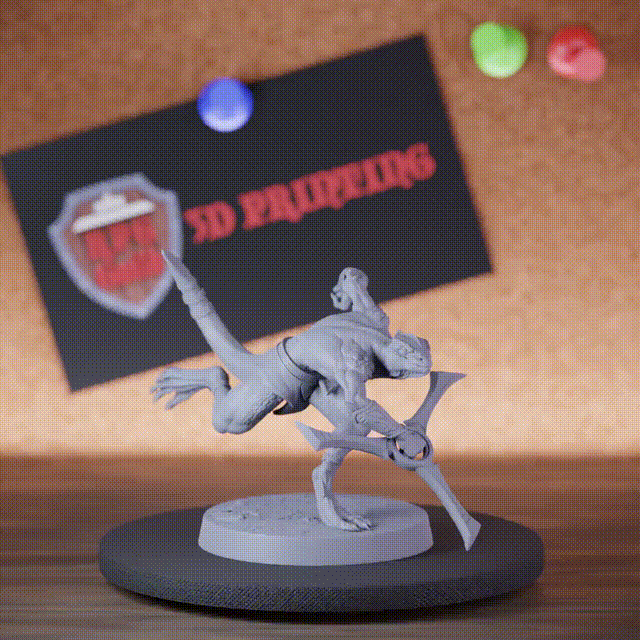 Lizardfolk 5e | DnD Rogue  Infantry Boomerang Miniature