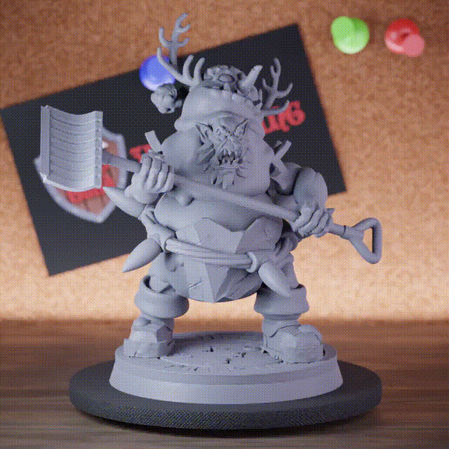 Ork 5e | DnD Schneemann Weihnachts-Ork-Miniatur