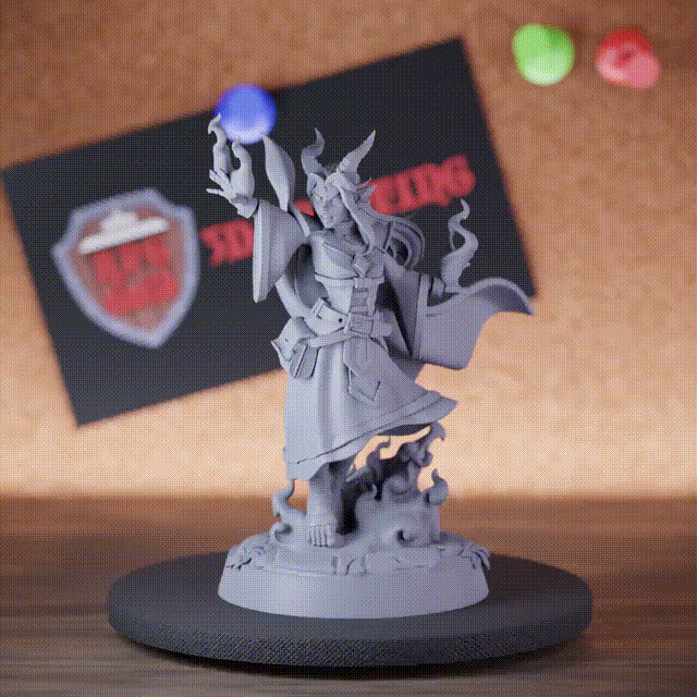Zauberin 5e | DnD Weibliche Tiefling-Erzmagierin-Miniatur 