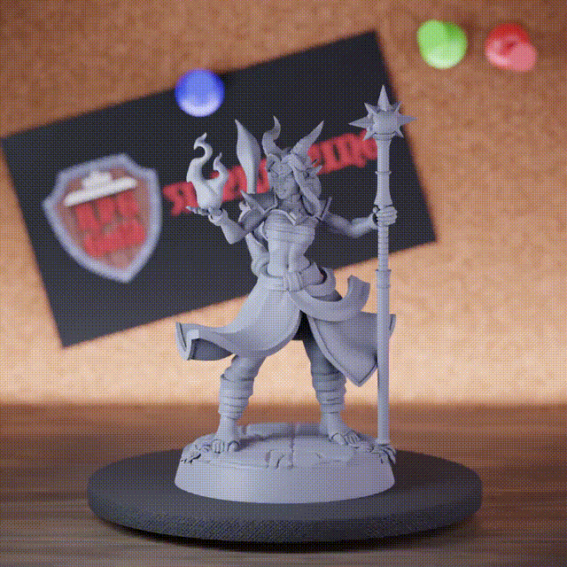 Tiefling 5e | DnD Female Horned Tiefling Sorcerer  Miniature