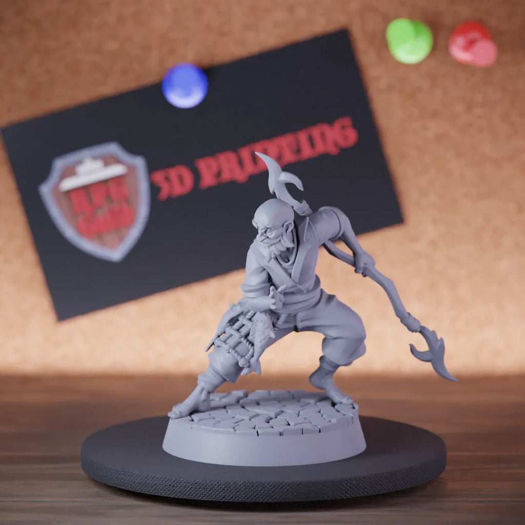 Human 5e | DnD Human Fisherman Spear Npc Miniature