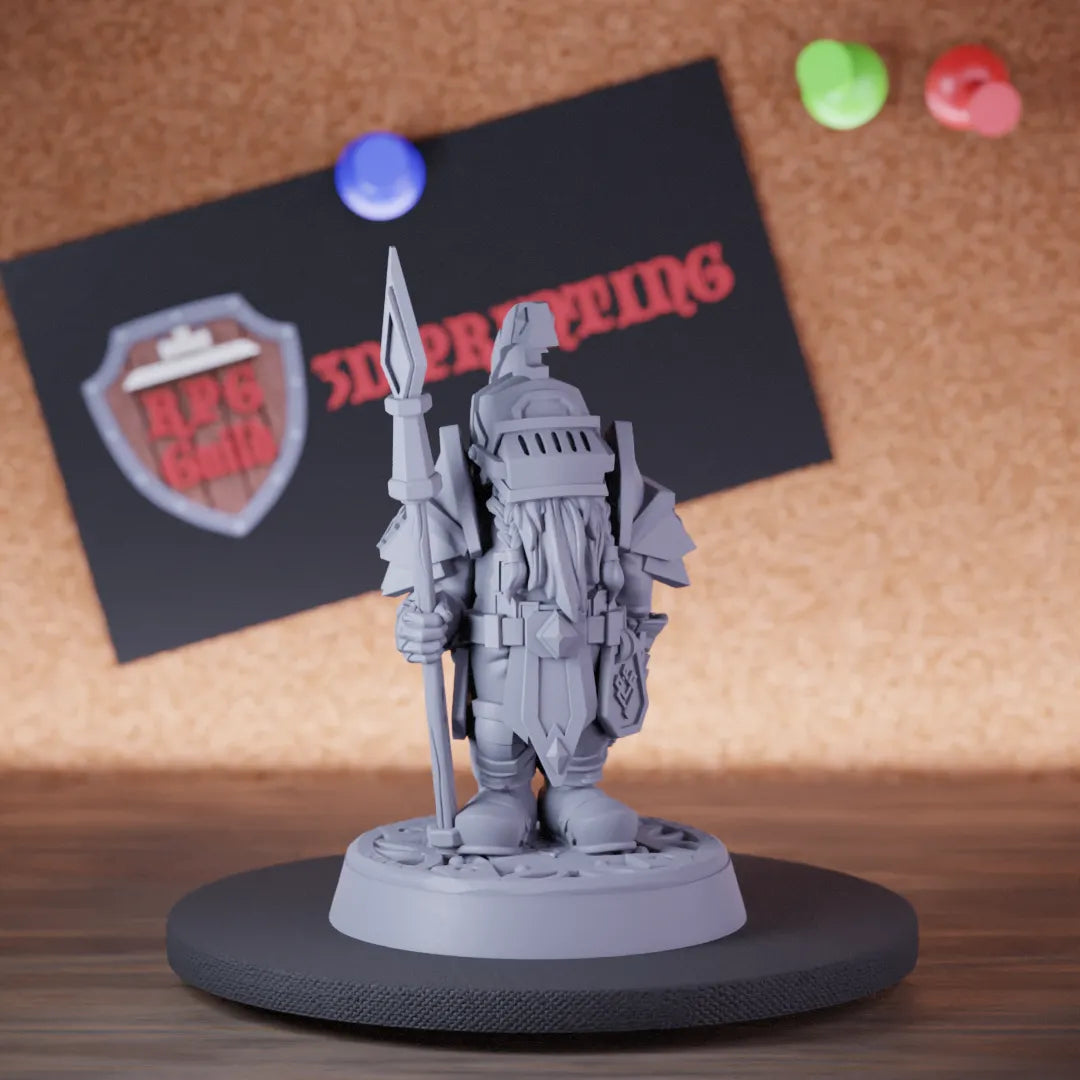 Dwarf 5e | DnD Dwarf Armored Gladiator Miniature
