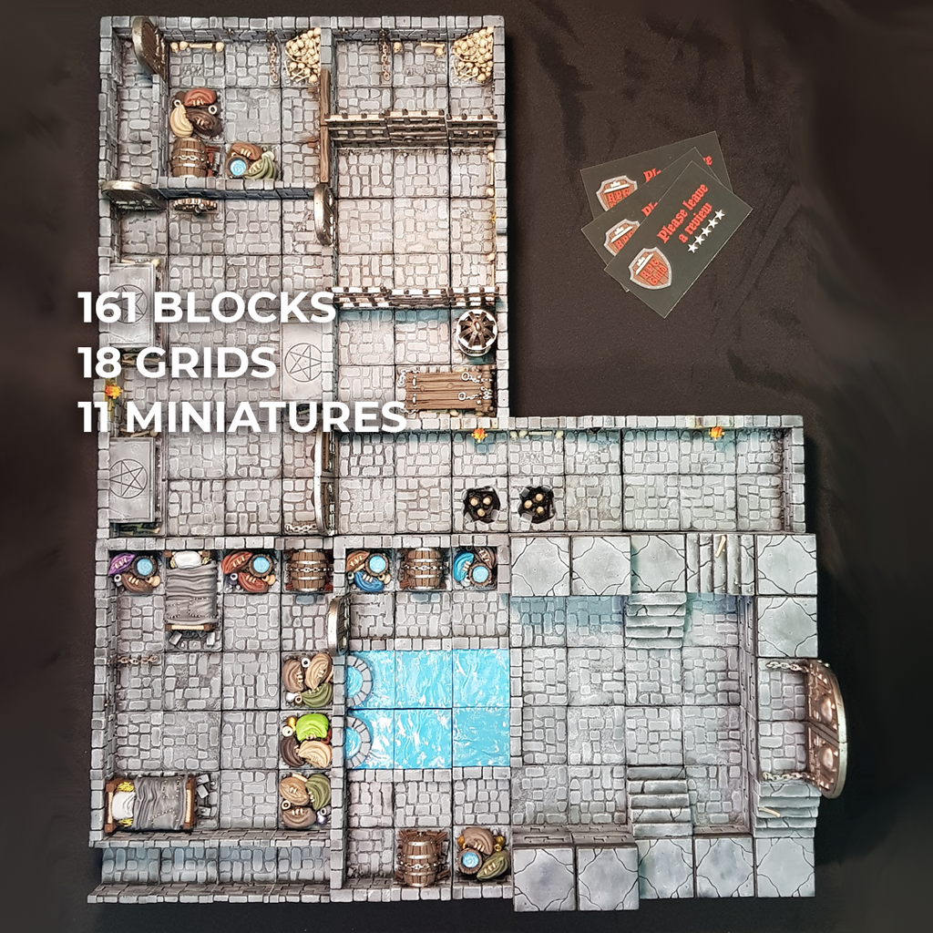 DnD Terrain | Modular Bandit Hideout Dungeon Set