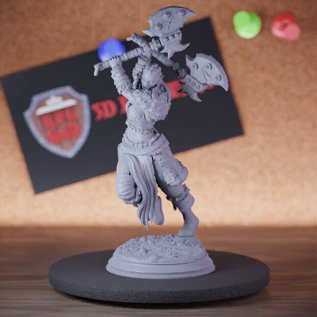 Orc 5e | Miniature de barbare guerrier Tekrana pour DnD
